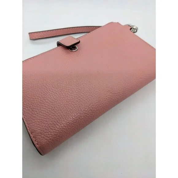 MICHAEL KORS Adele Jet Set logo double zip leather phone wallet wristlet (Used) - Picture 6 of 13